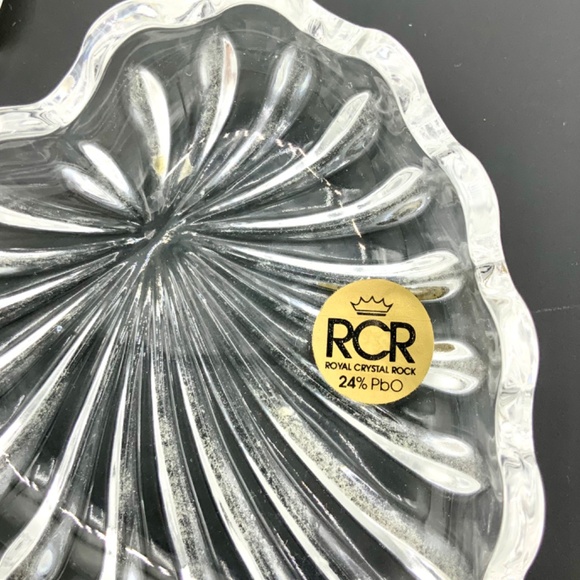 Trinket Box HEART Shape Crystal 24% Lead Jewelry Dish W/ Lid vintage 3.5”x3”x2” - Picture 5 of 9